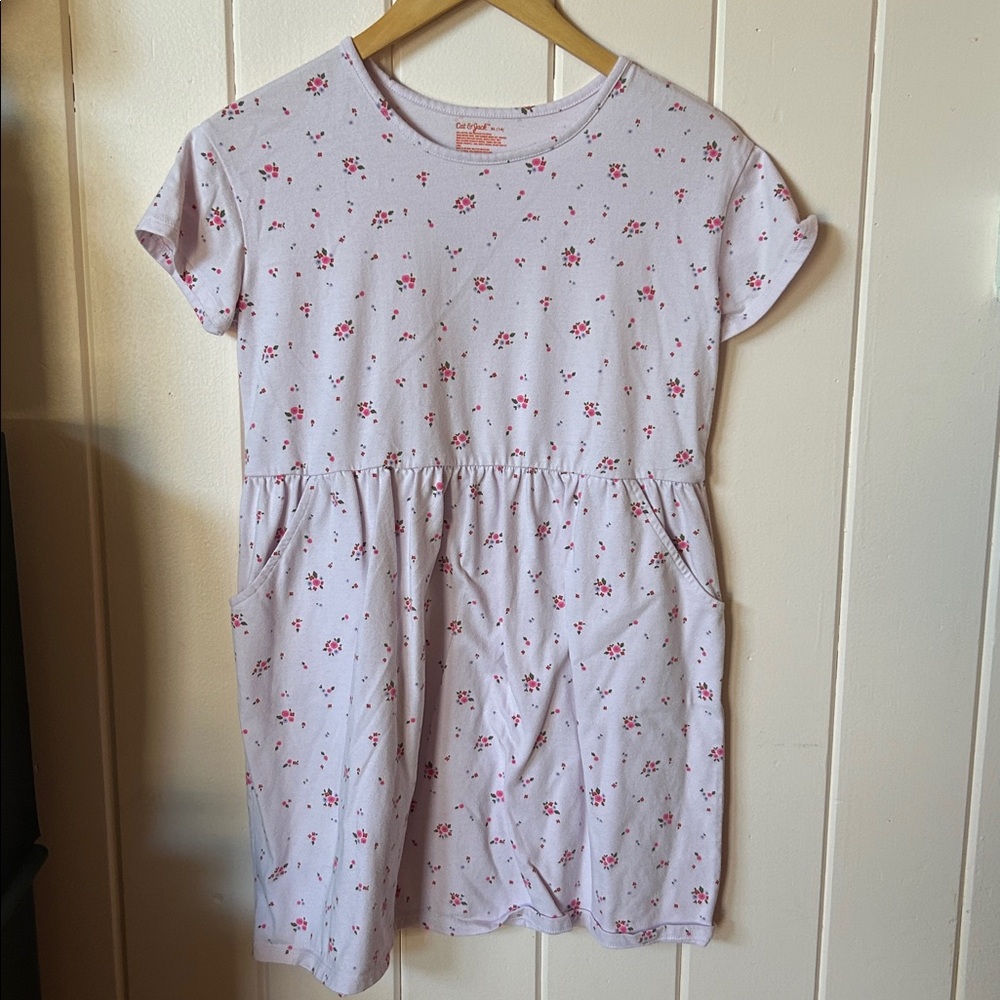 Cat & Jack Pink Floral Short Sleeve Top